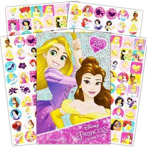 200 pcs Girls Disney Princess Pad Stickers
